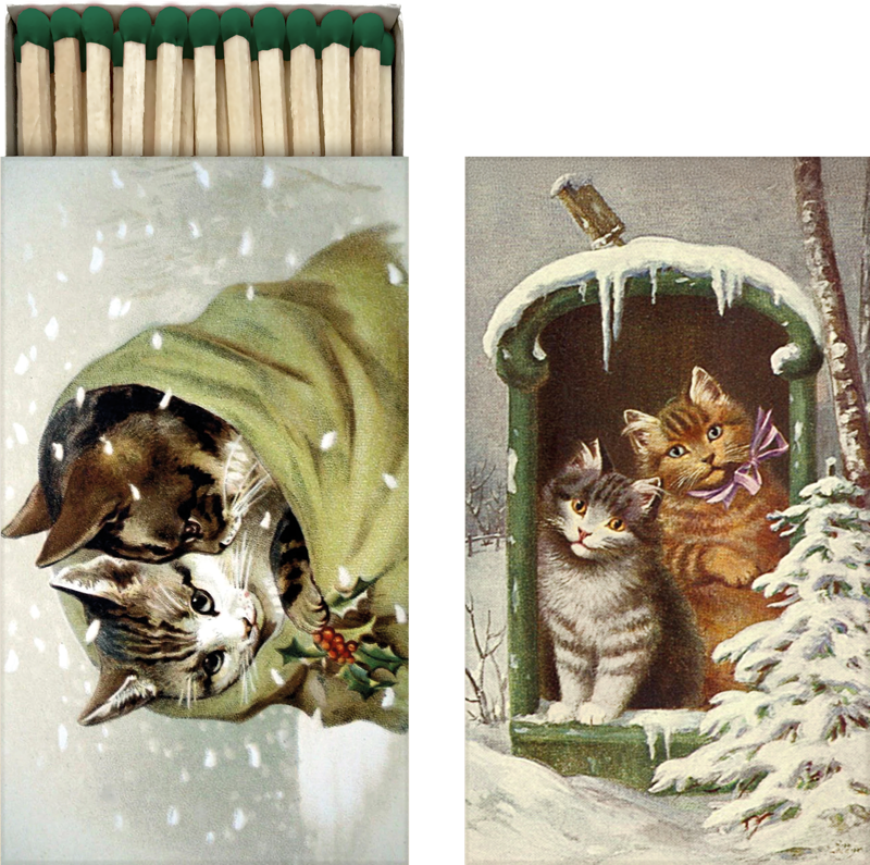 Tändsticksaskar, 6x11 cm.